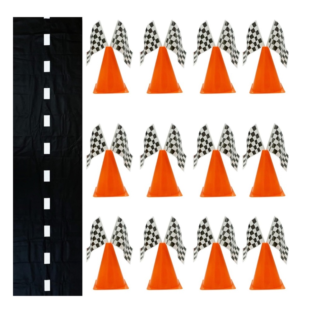 🏁🏎️ 4E's Novelty 38 Pieces Racing Decoration Set 🏁🏎️